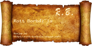 Rott Borbála névjegykártya
